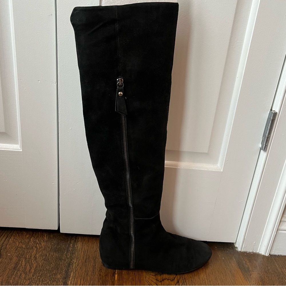 Stuart Weitzman Mainline Hidden Wedge Suede Knee … - image 6